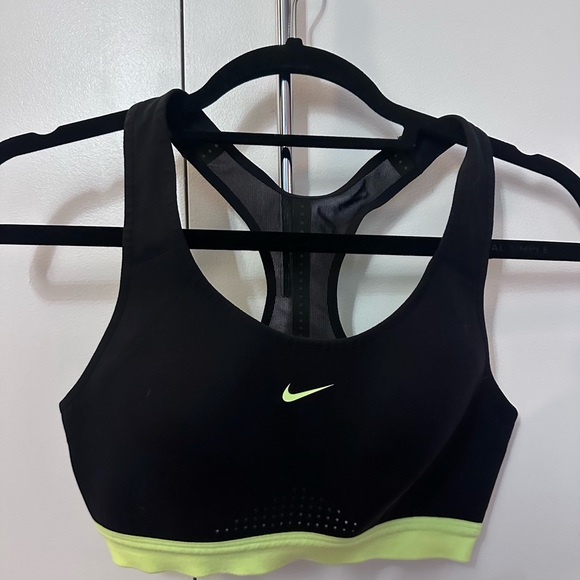 Nike Dri-Fit Motion Adapt Black Sports Bra - Picture 1 of 3